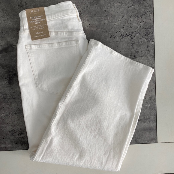 NWT Madewell The Perfect a vintage Wide Leg Crop Jean P27 - Picture 1 of 8